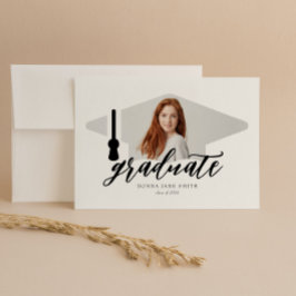 Invitación Título de graduación Minimalista moderno 4 fotos v