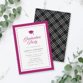 Invitación Título de Mortero de Color Editable Fiesta de Grad