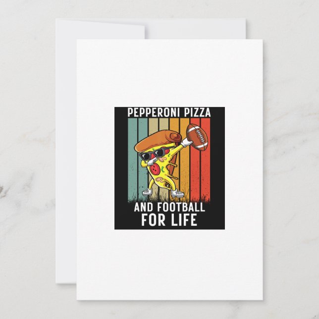 Invitación Título: Ilustracion de Fútbol Americano Vintage (Anverso)