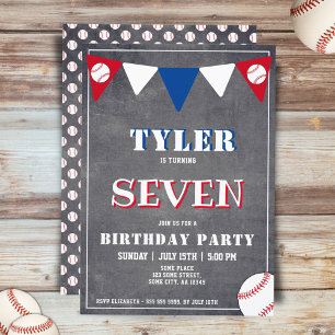 Invitación Tiza de béisbol Cumpleaños de niños Deportes 