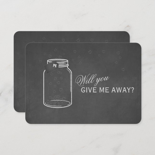 Invitación Tiza Vintage ¿Me Regalarás? (Anverso / Reverso)