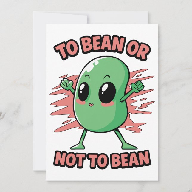 Invitación To bean or not to bean (Anverso)