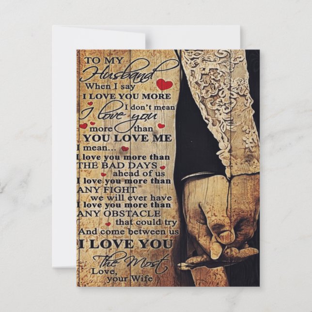 Invitación To My Husband Gift, Indoor Decor (Anverso)