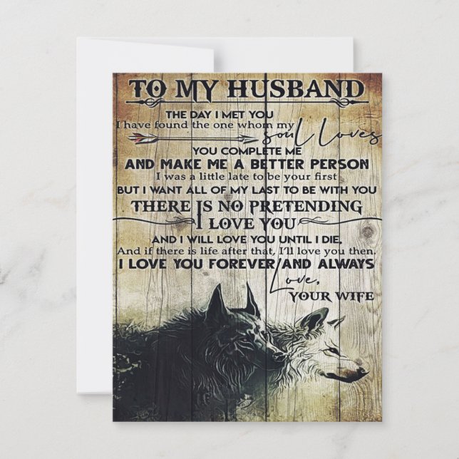 Invitación To My Husband | Love Quotes To Husband| (Anverso)