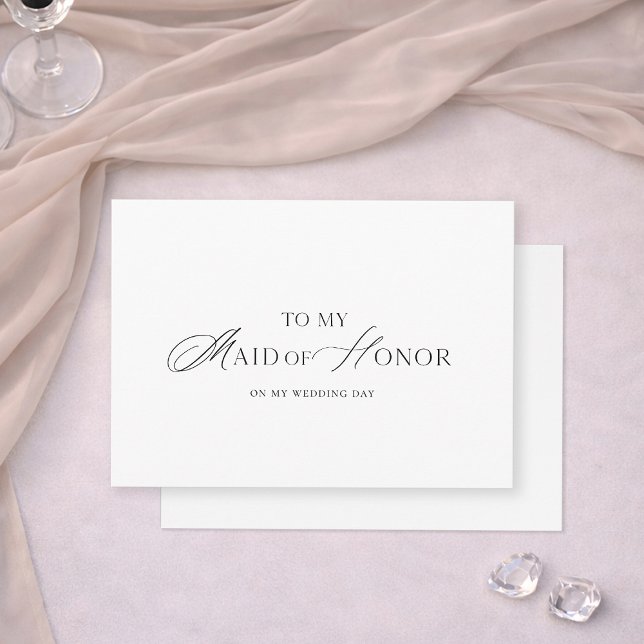Invitación To My Maid of Honor Wedding Card (Subido por el creador)