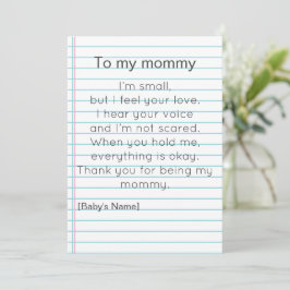 Invitación To My Mommy for First Mother's day personalized 