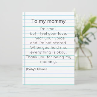 Invitación To My Mommy for First Mother's day personalized 