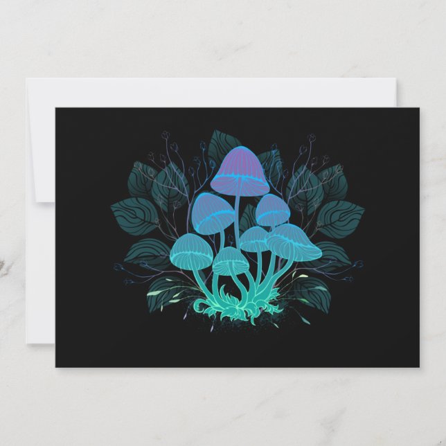 Invitación Toadstools en Bushes (Anverso)