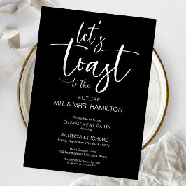 Invitación Toast Moda Calligraphy Engagement Party