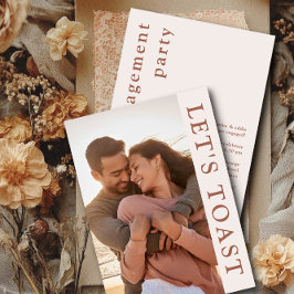 Invitación Toast Photo Engagement Party