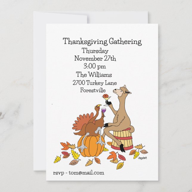 Invitación Toast the Season (Anverso)