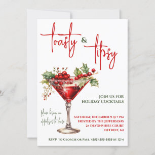 Invitación Toasty & Tipsy, Martini, Fiesta de cócteles de vac