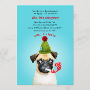 Invitación Tocad la Bocina Sorpresa Fiesta de Cumpleaños