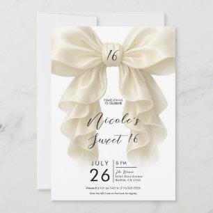 Invitación Tocado de cascada de volantes de crema elegante fi
