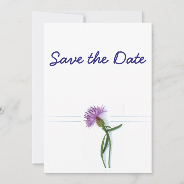 Invitación Tocado de Novia Tradicional Escocés y Celta con Ca (Anverso)