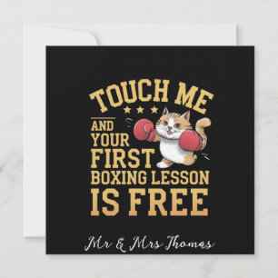 Invitación Tócame y tu primera lección de boxeo es gratis