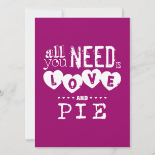 Invitación Toda lo que usted necesita es amor y empanada