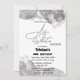 Invitación Toda una fiesta o reunión de blancos