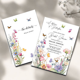 Invitación Toda una vida de mariposas ducha de novias