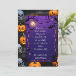 Invitación Todas las cosas espeluznantes Halloween adultos y 