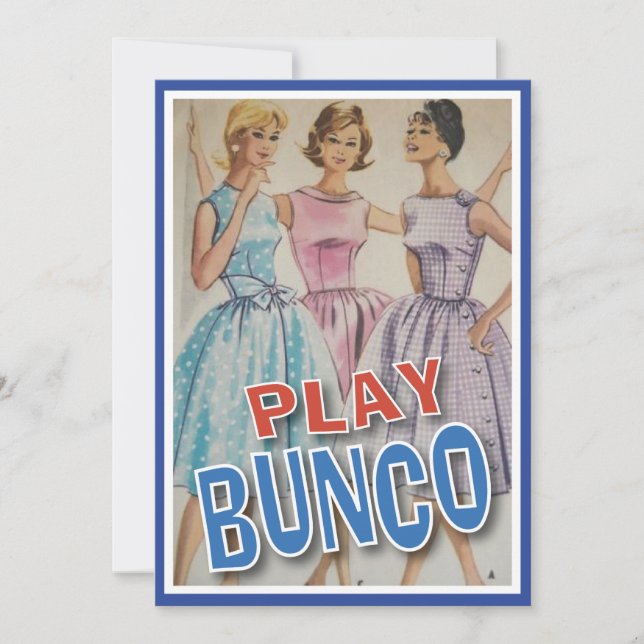 Invitación Todas Las Damas Están Jugando Bunco (Anverso)