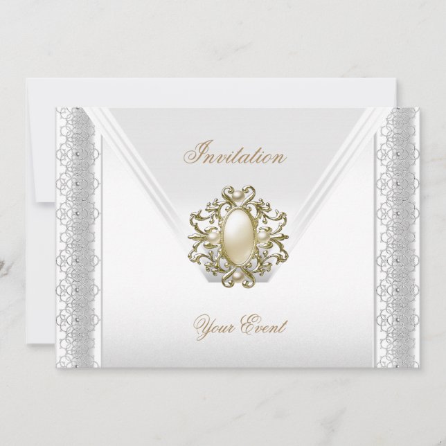 Invitación Todas las ocasiones elegante joyería de la Perla B (Anverso)