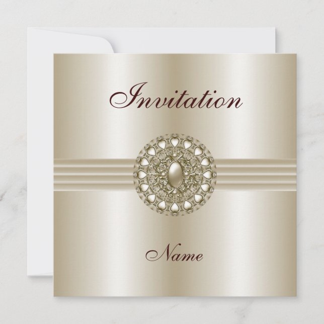 Invitación Todas Las Ocasiones Elegante Perla 2 (Anverso)