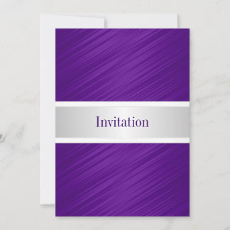 Invitación Todas las ocasiones elegantes rayas moradas