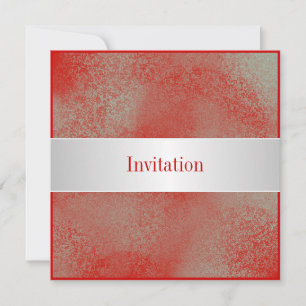 Invitación Todas las ocasiones polvo blanco rojo plateado