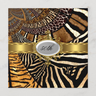 Invitación Todas las Pieles Animales Miran Cualquier Fiesta d