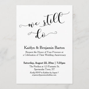 Invitación Todavía hacemos caligrafía moderna, Simple anivers
