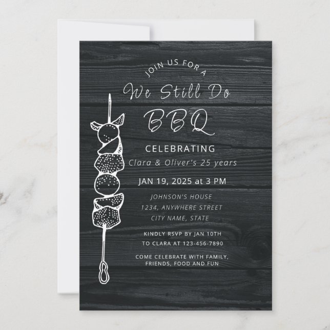 Invitación Todavía hacemos el aniversario del boda de los fie (Anverso)