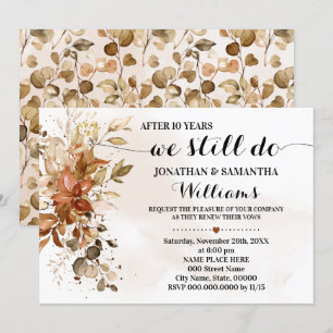 Invitación Todavía hacemos el aniversario del Boda de otoño d