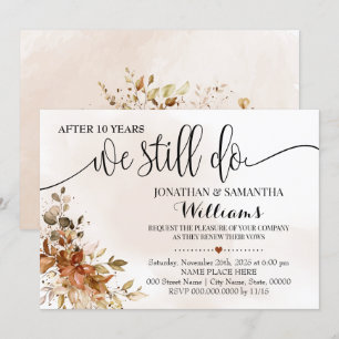 Invitación Todavía hacemos el aniversario del Boda de otoño d