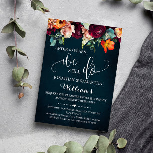 Invitación Todavía hacemos vino de aniversario de bodas flore