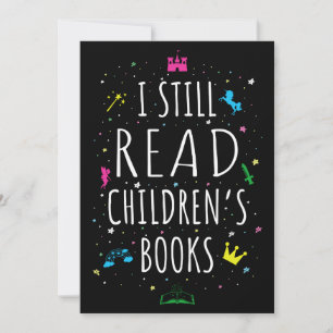 Invitación Todavía leo libros para niños