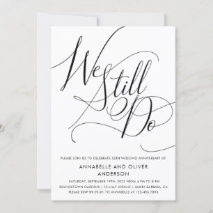 Invitación Todavía lo hacemos   Aniversario de boda minimalis