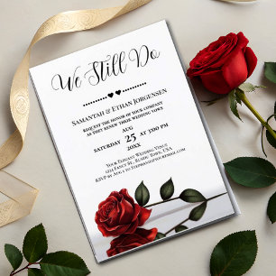 Invitación ¡Todavía Lo Hacemos! Un Rosa romántico Boda de ren