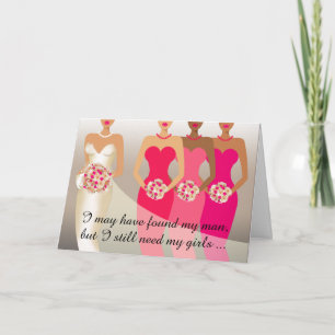 Invitación Todavía necesito mi fuschia de la dama de honor el
