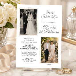 Invitación Todavía nos casamos 60º Aniversario de Boda Entonc