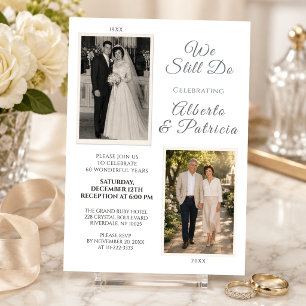Invitación Todavía nos casamos 60º Aniversario de Boda Entonc