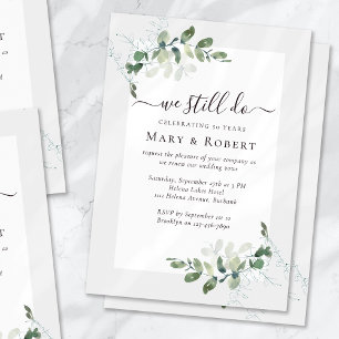 Invitación Todavía prometemos la renovación del 50° Boda