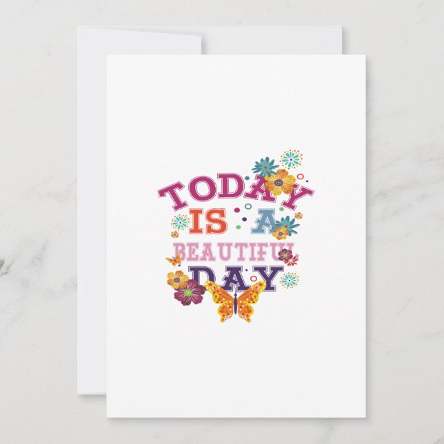 Invitación today is a beautiful day (Anverso)