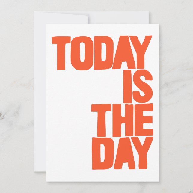 Invitación Today is the day (Anverso)