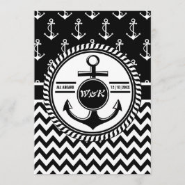 Invitación Todo a bordo de un barco Boda tema náutico