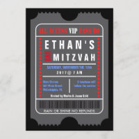 TODO ACCESO VIP PASS Bar Mitzvah Invitation
