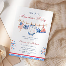Todo americano patriótico baby shower del 4 de jul