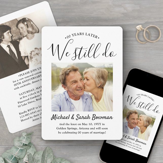 Invitación TODO Aniversario 2 Foto Que Todavía Hacemos Elegan (Subido por el creador)