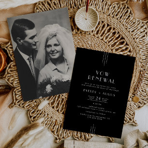 Invitación TODO EL MOMENTO DEL Art Deco Moderno Fotos Negras 