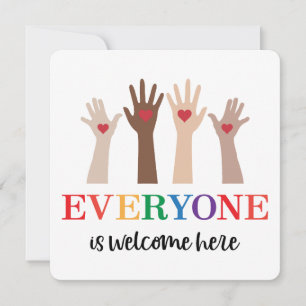 Invitación Todo El Mundo Es Bienvenida Aquí, Profesor Idaho.